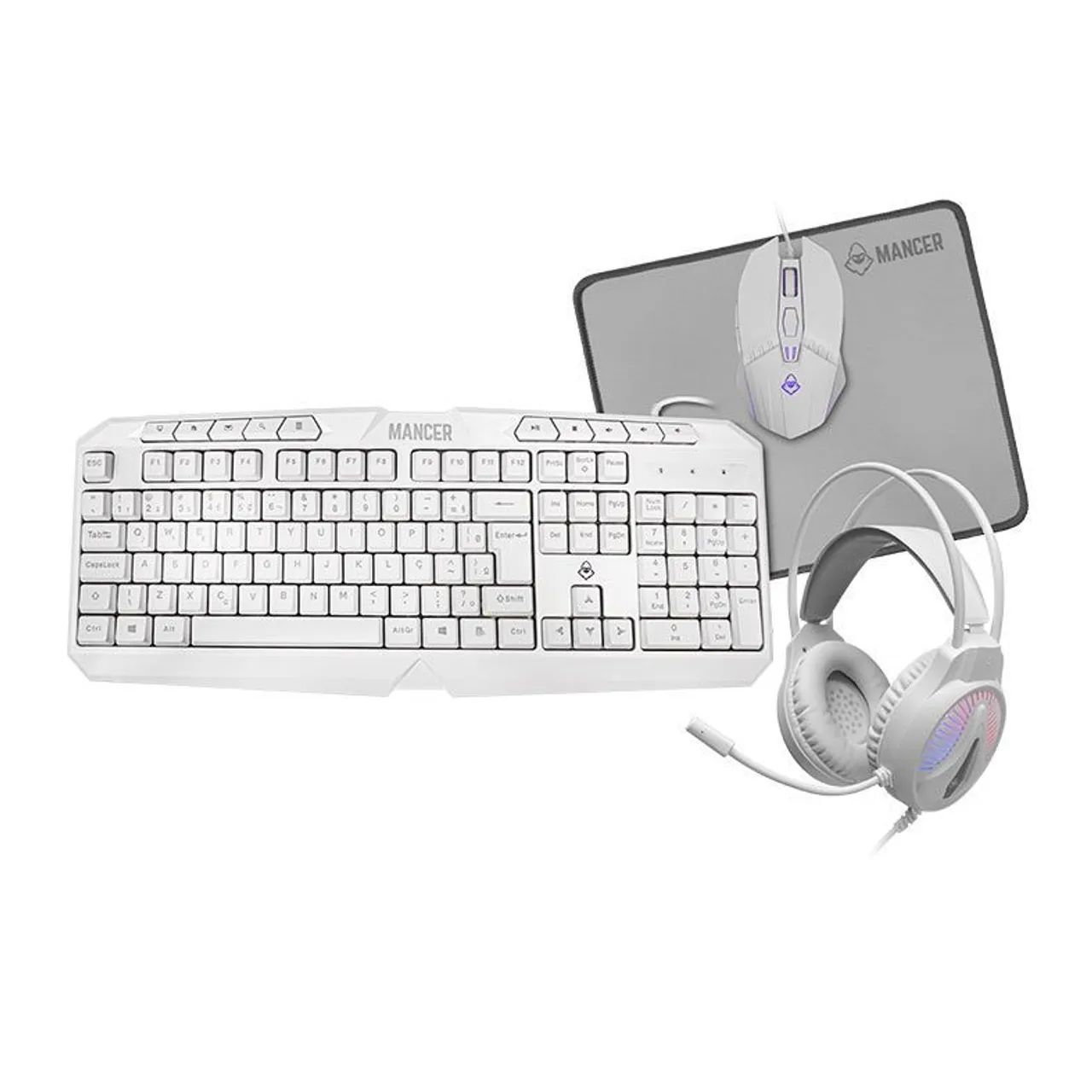 Kit teclado mouse e fone