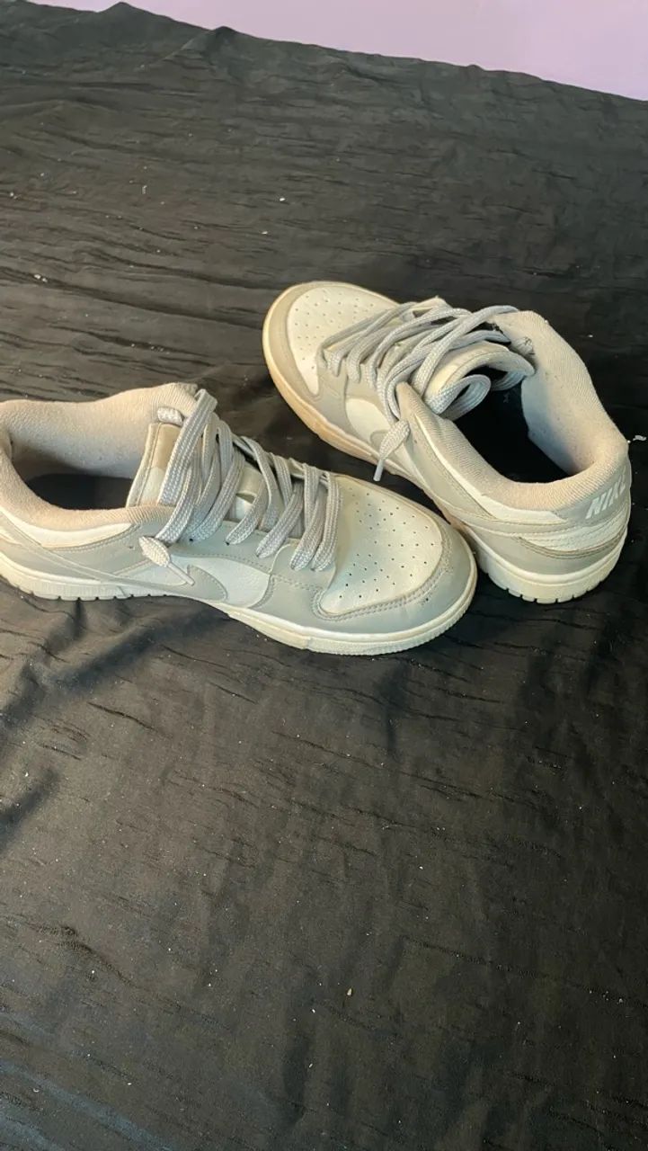 Tênis Dunk Low 39/40 Cinza/Branco - Desapego - Foto 2