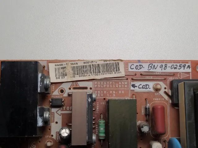Placa Fonte Tv Samsung 37 polegadas/Ln37c530f1m/Bn98-02659a - Foto 3