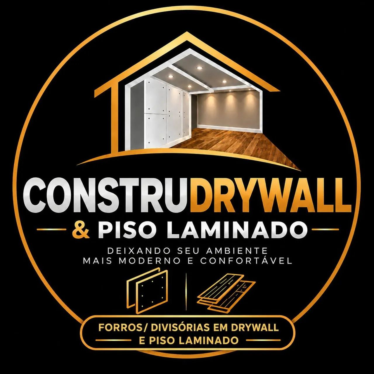 Drywall divisórias/forro & piso laminado.
