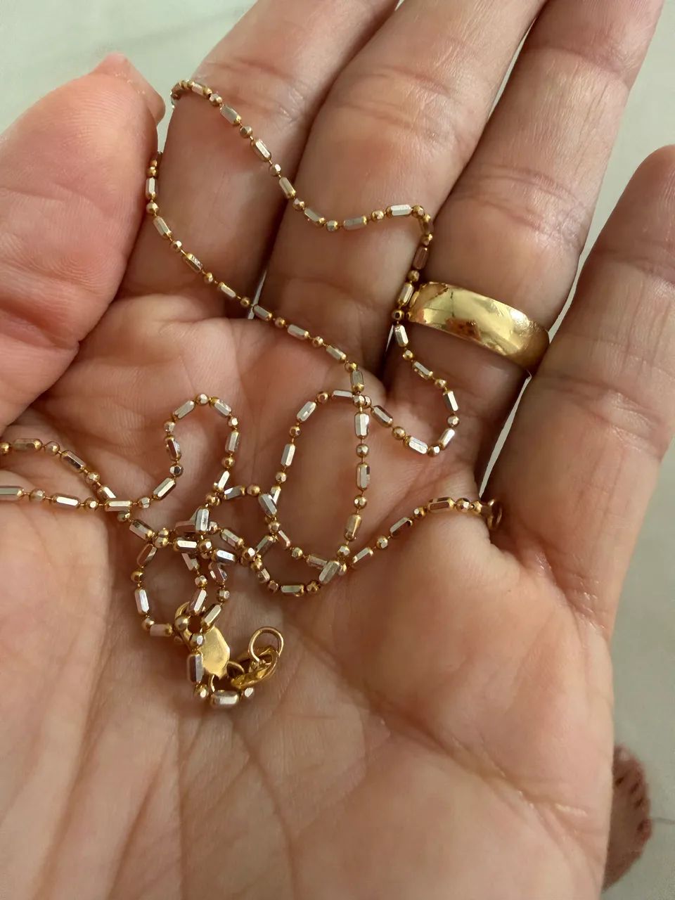 Corrente Ouro 18 k Canutilhos e Bolinhas - Foto 4