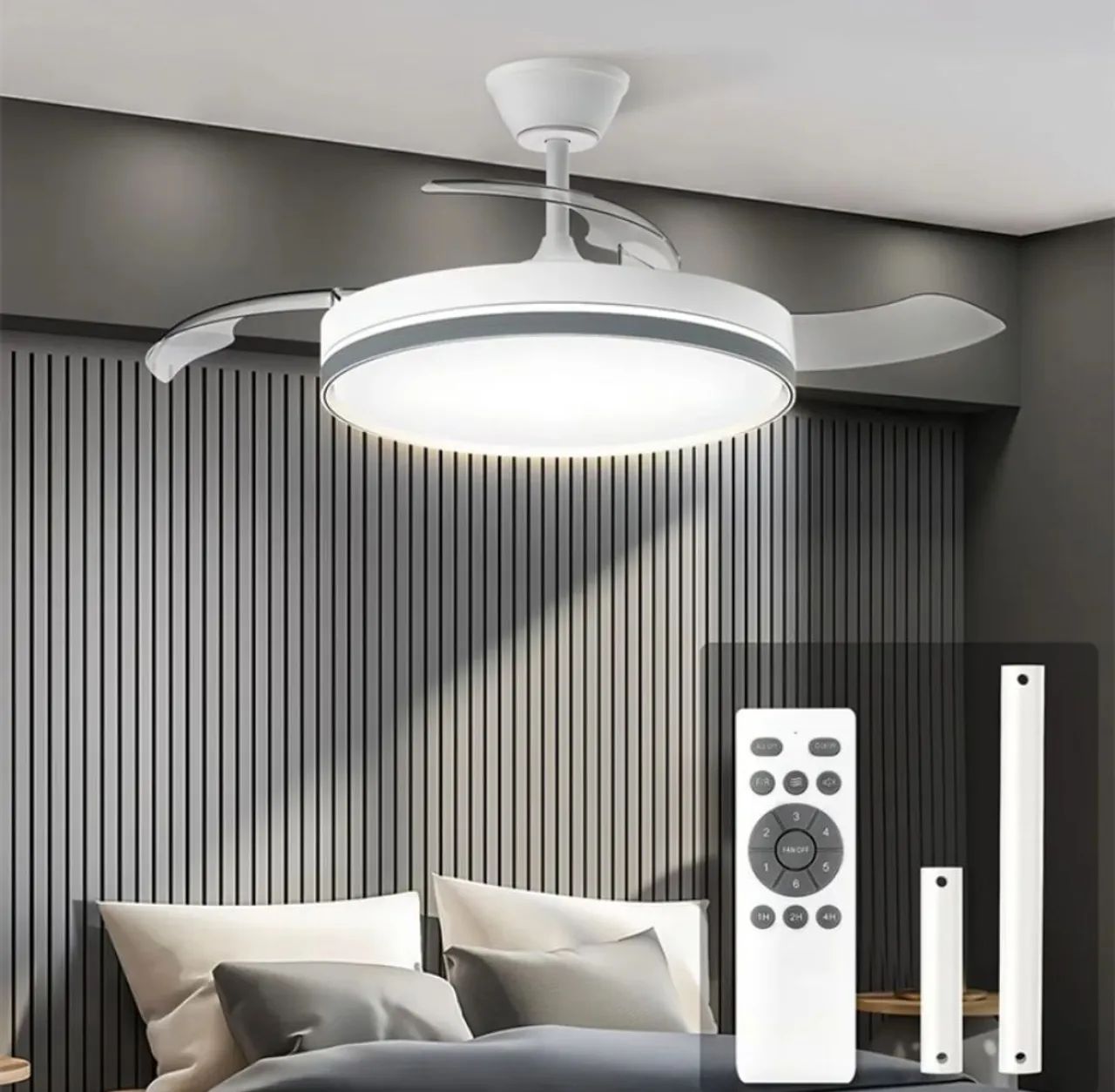 Ventilador retrátil com luminária  - Foto 3