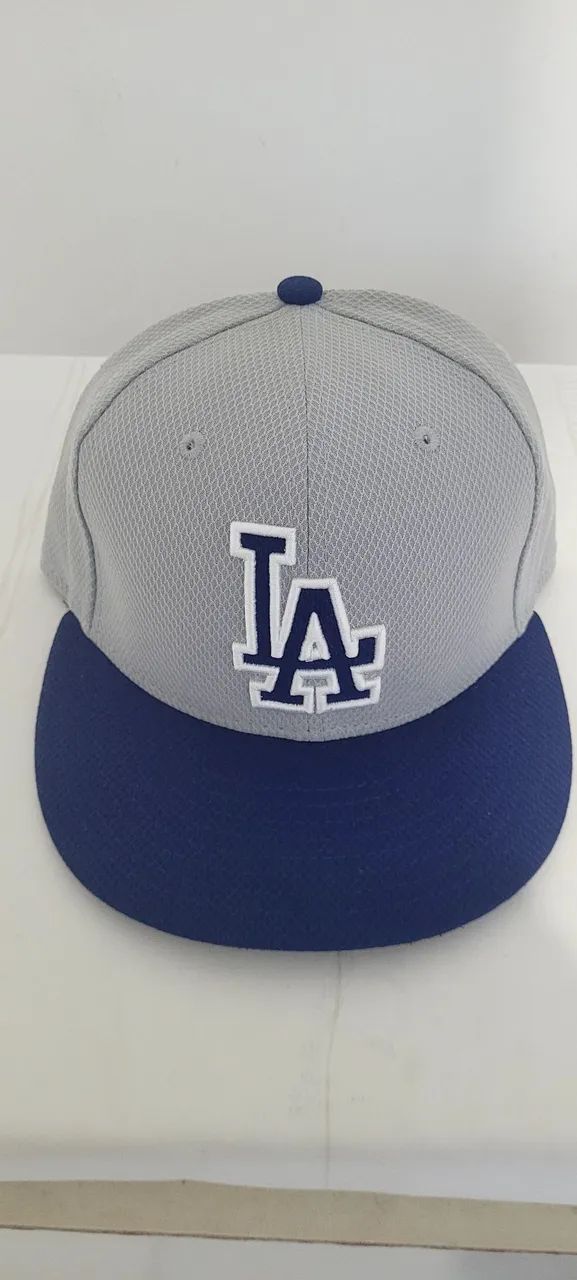 Boné Los Angeles Dodgers MLB tamanho 7 1/4 Cinza e Azul 