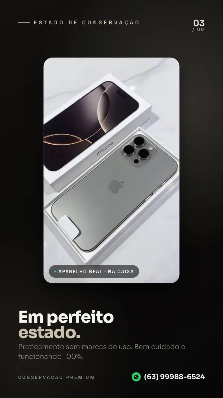 Vendo - iPhone 16 Pro Max -  256 GB · Titânio Prata - Foto 2