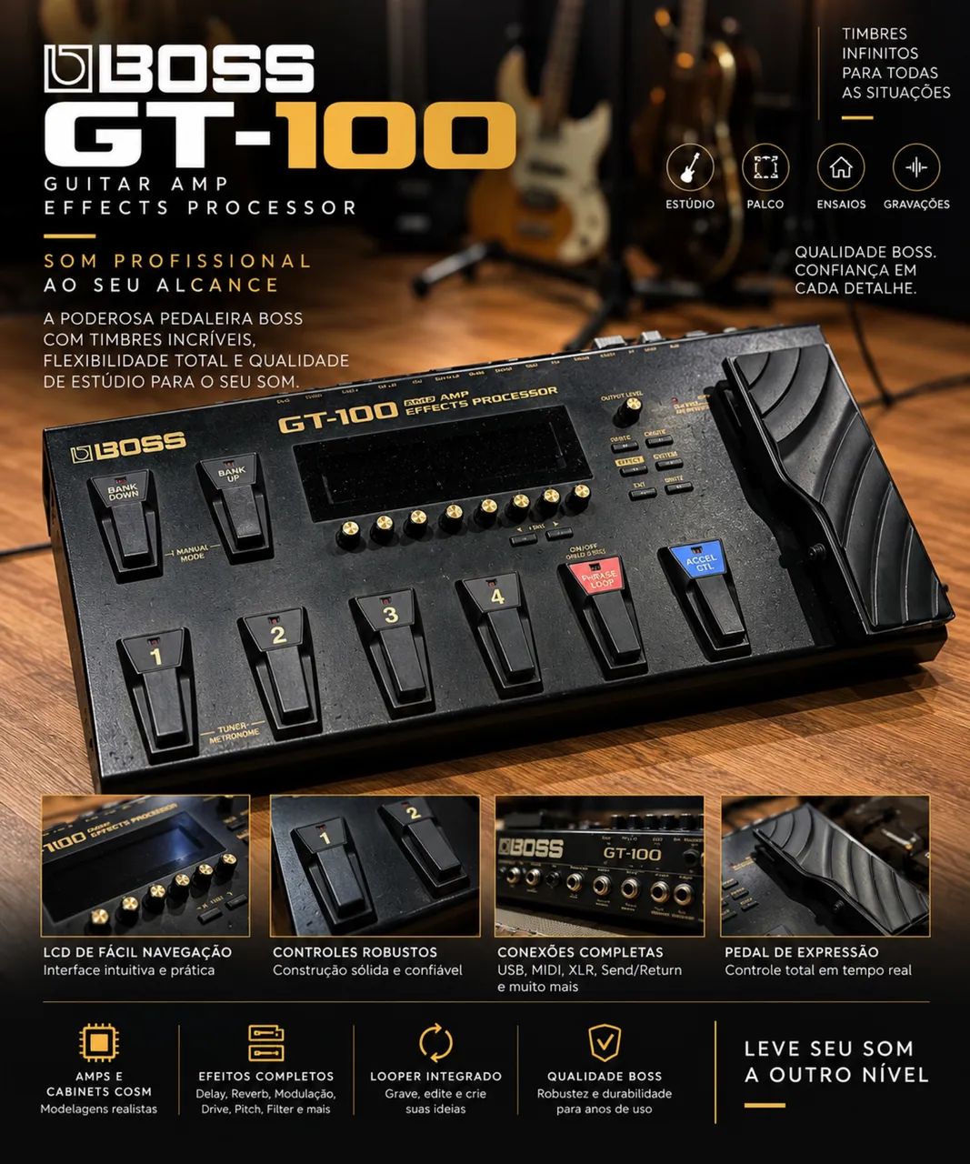 Pedaleira Gt100 Boss
