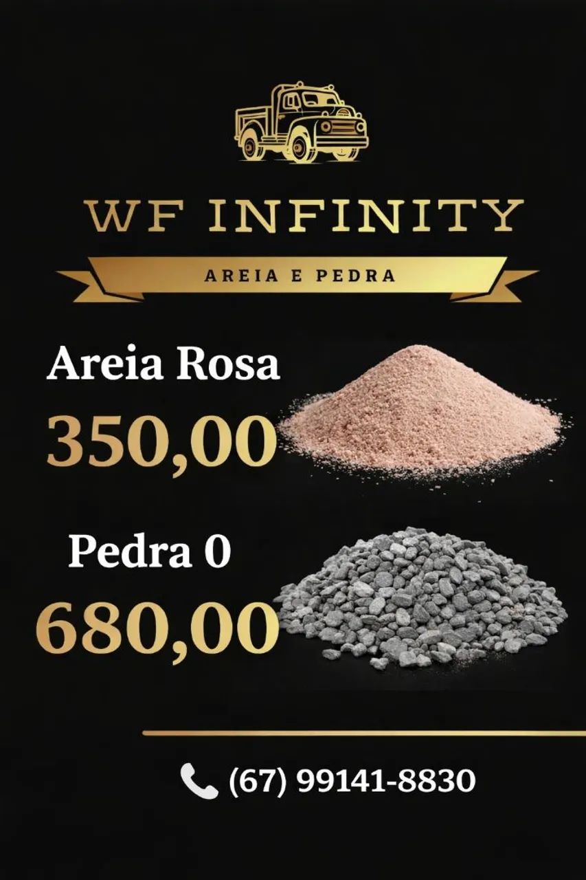 Areia, pedra e aterro 