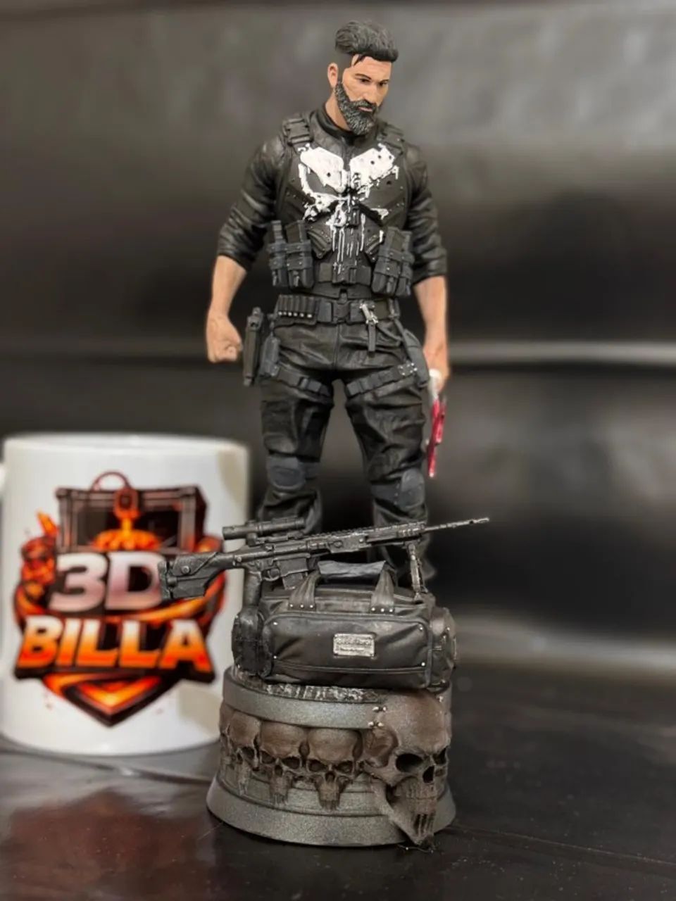 frank castle o justiceiro punisher com barba e sem barba Versão 2026 action figure