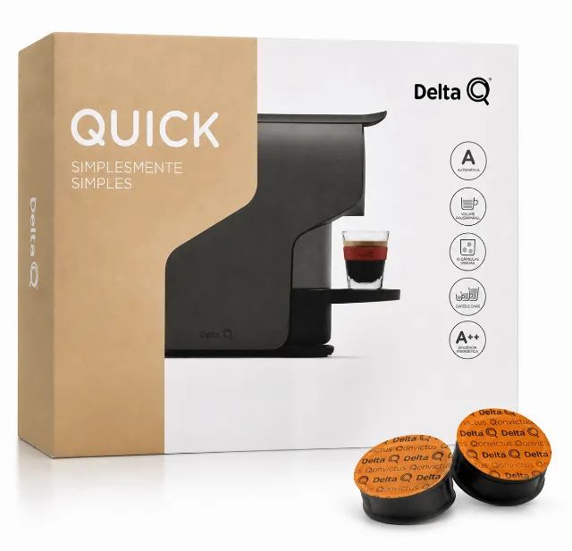 cafeteira + cápsulas delta q quick 127v