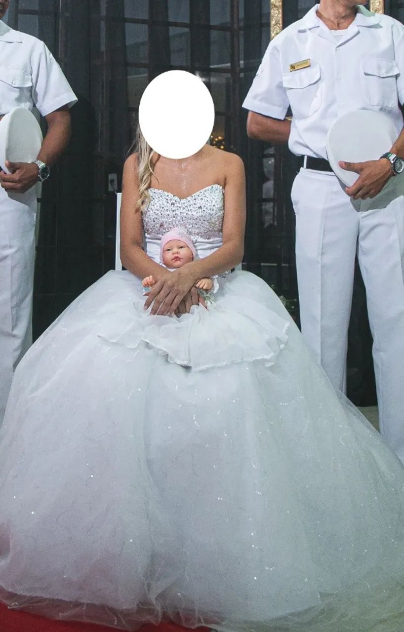 vestido de debutante rosa e branco - Foto 4