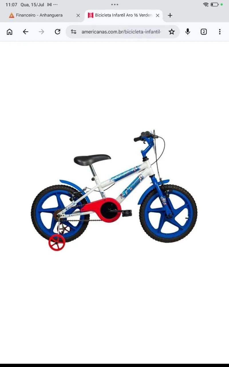 Bicicleta infantil Sonic