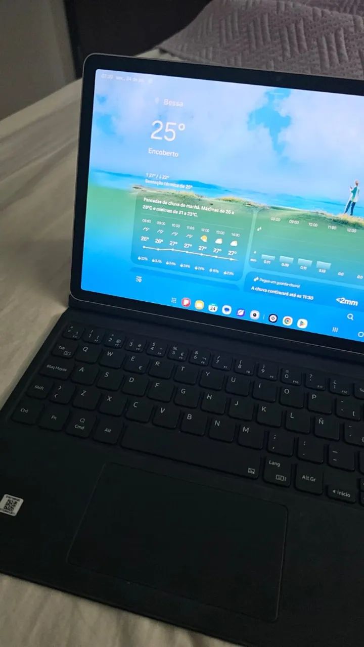 Tablet Galaxy Tab S9 com Capa Teclado
