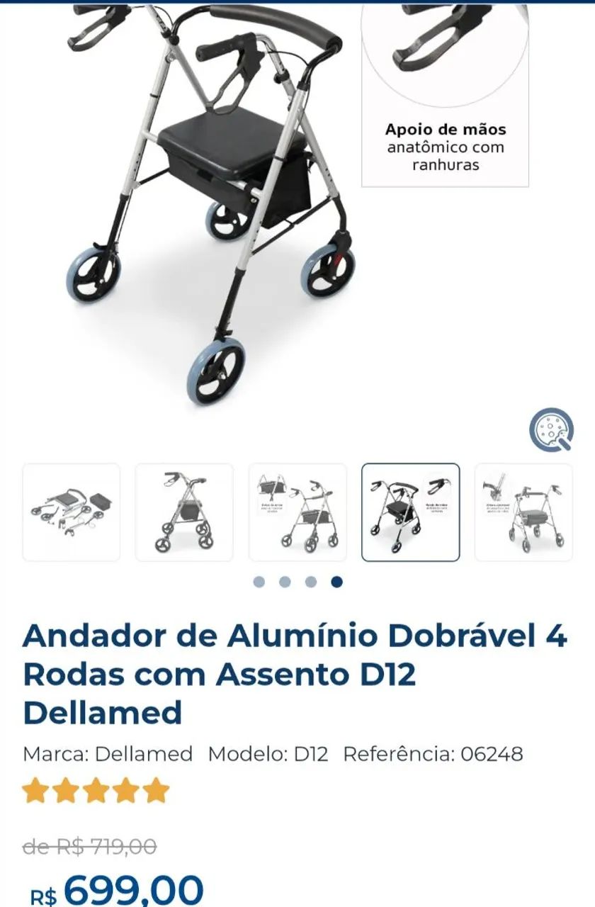 Andador com rodas  semi novo  - Foto 4