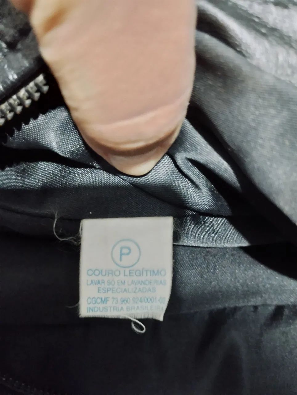 Casaco de couro legítimo , tamanho p - Foto 3