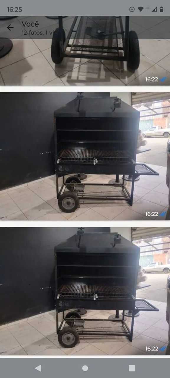 Vendo churrasqueira profissional com parrinha 