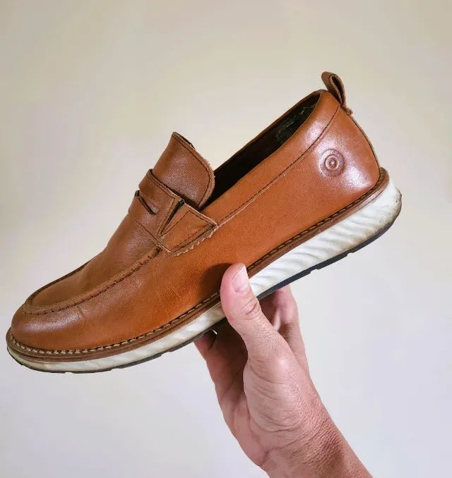 Sapato Mocassim Loafer Santorini Couro Legitimo Tam 41 - Foto 4