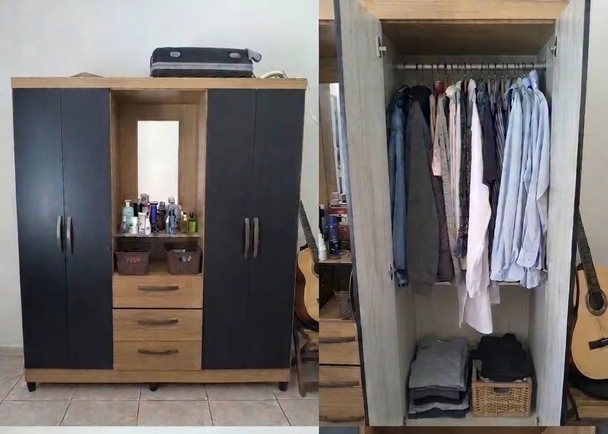 Guarda-Roupa 4 Portas com Espelho Central e 3 Gavetas - Foto 3