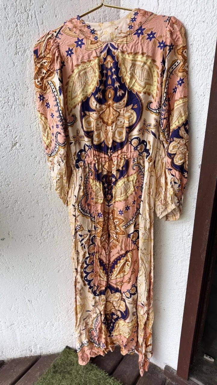 vestido farm maxi kimono estampado  - Foto 4