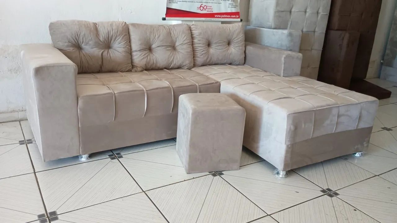 Sofá chaise em estoque faça já seu pedido entrega imediata 