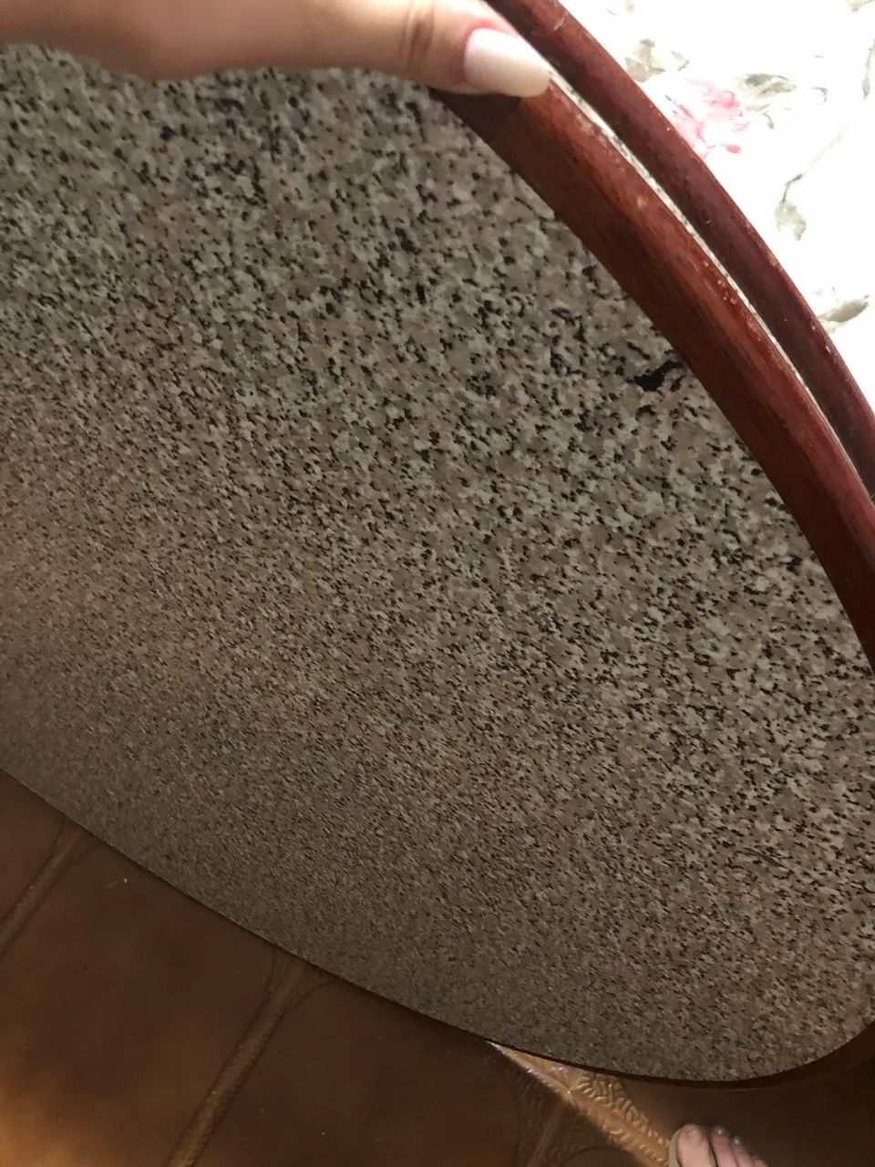Tampo de mesa de pedra com madeira  - Foto 4