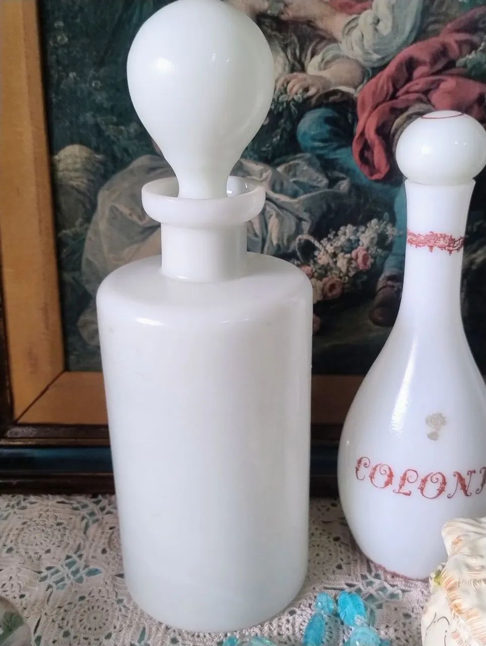 Antigo frasco de opalina para Colônia  - Foto 5