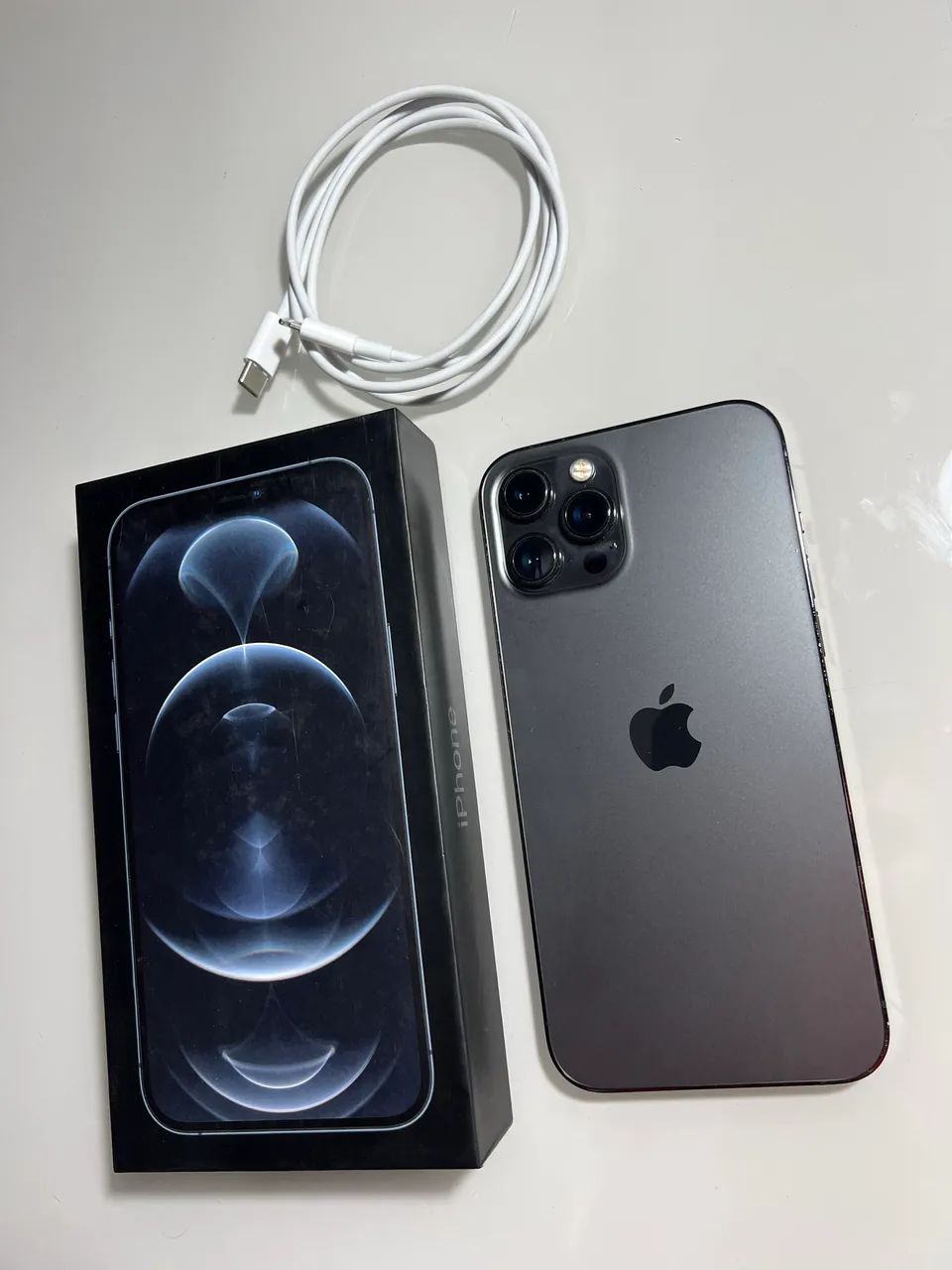iPhone 12 Pro Max 512GB Com Caixa Face id ok, Bateria 81% Todo