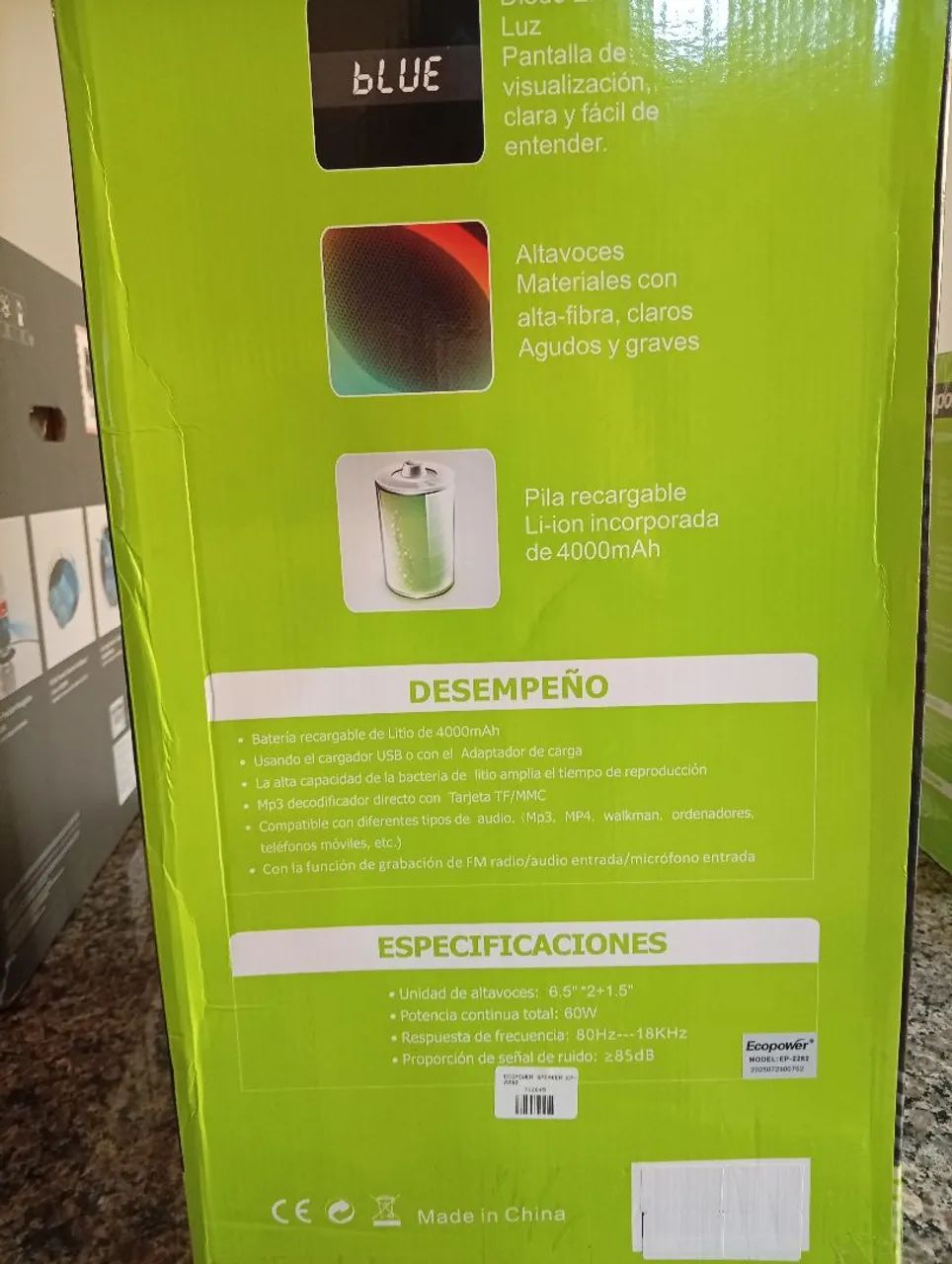 Caixa de som portátil ecopower bluetooth  - Foto 3