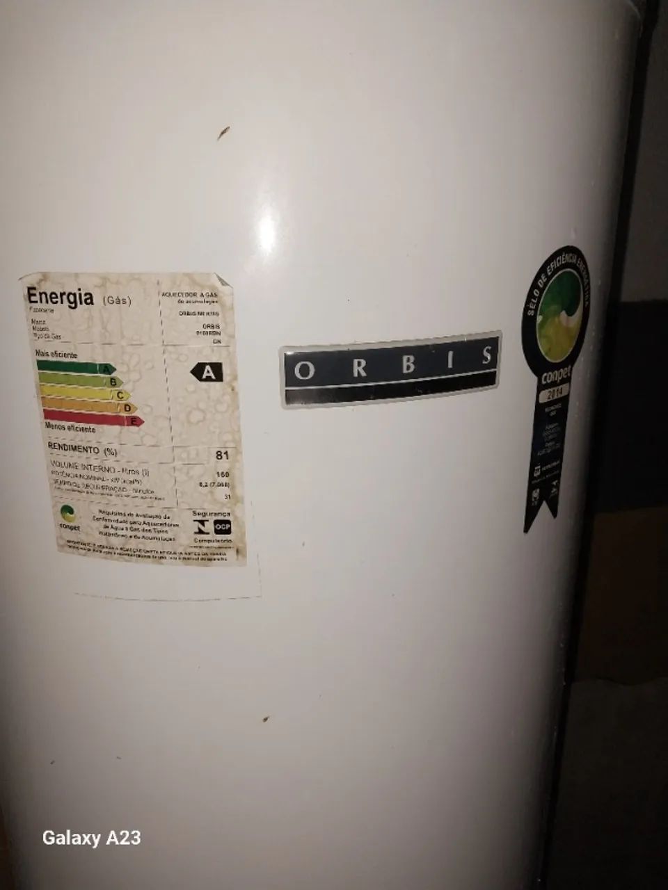 Boiler ORBIS 160 litros a gás - Foto 2