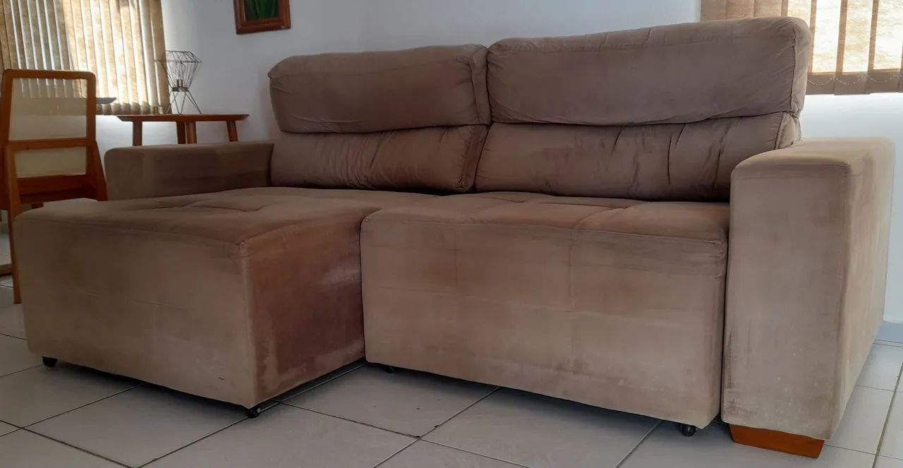 Sofá tecido suede macio 2.20m - Foto 3