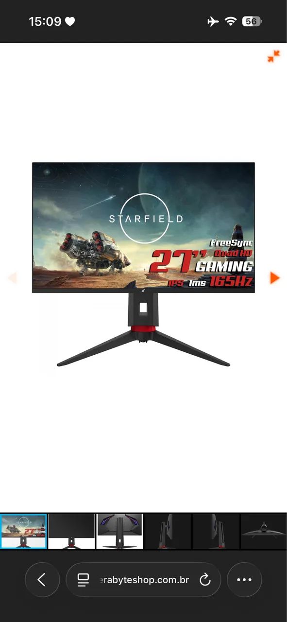 Monitor Gamer SuperFrame Prisma V2, 27 Pol, IPS, Quad HD, 1ms, 165Hz