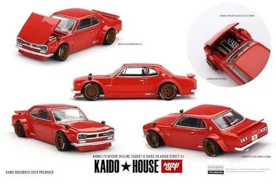 ミニカー IG0132 1/43 Nissan Skyline 2000 GT-X Nissan Skyline 2000GT-R Kaido Street V1 Kaidou House Mini GT