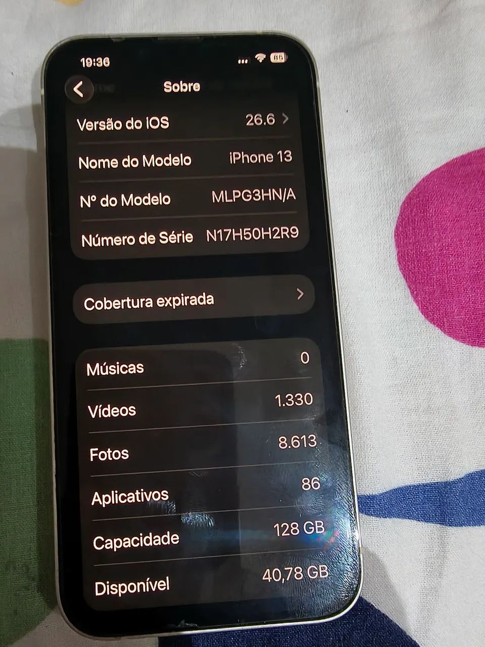 iPhone 13 branco, bateria 82% original  - Foto 3