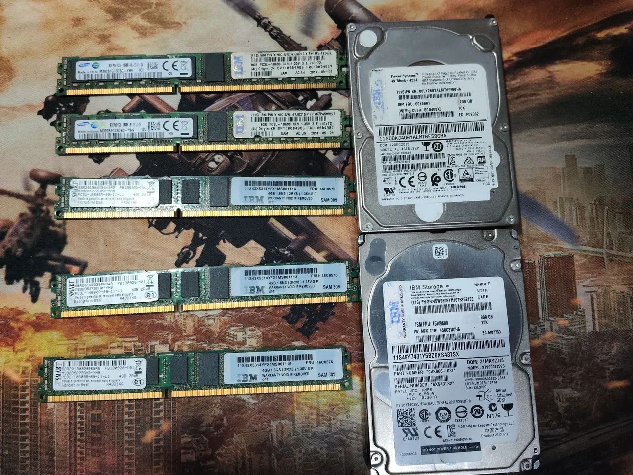 Memória e HD para servidor DDR3 