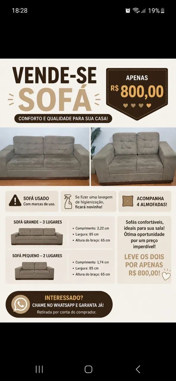 Sofá USADO 