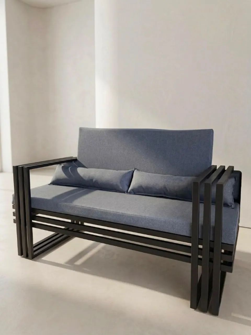 Sofá Área Externa 2 E 1 Lugares Com Mesa De Centro - Foto 3