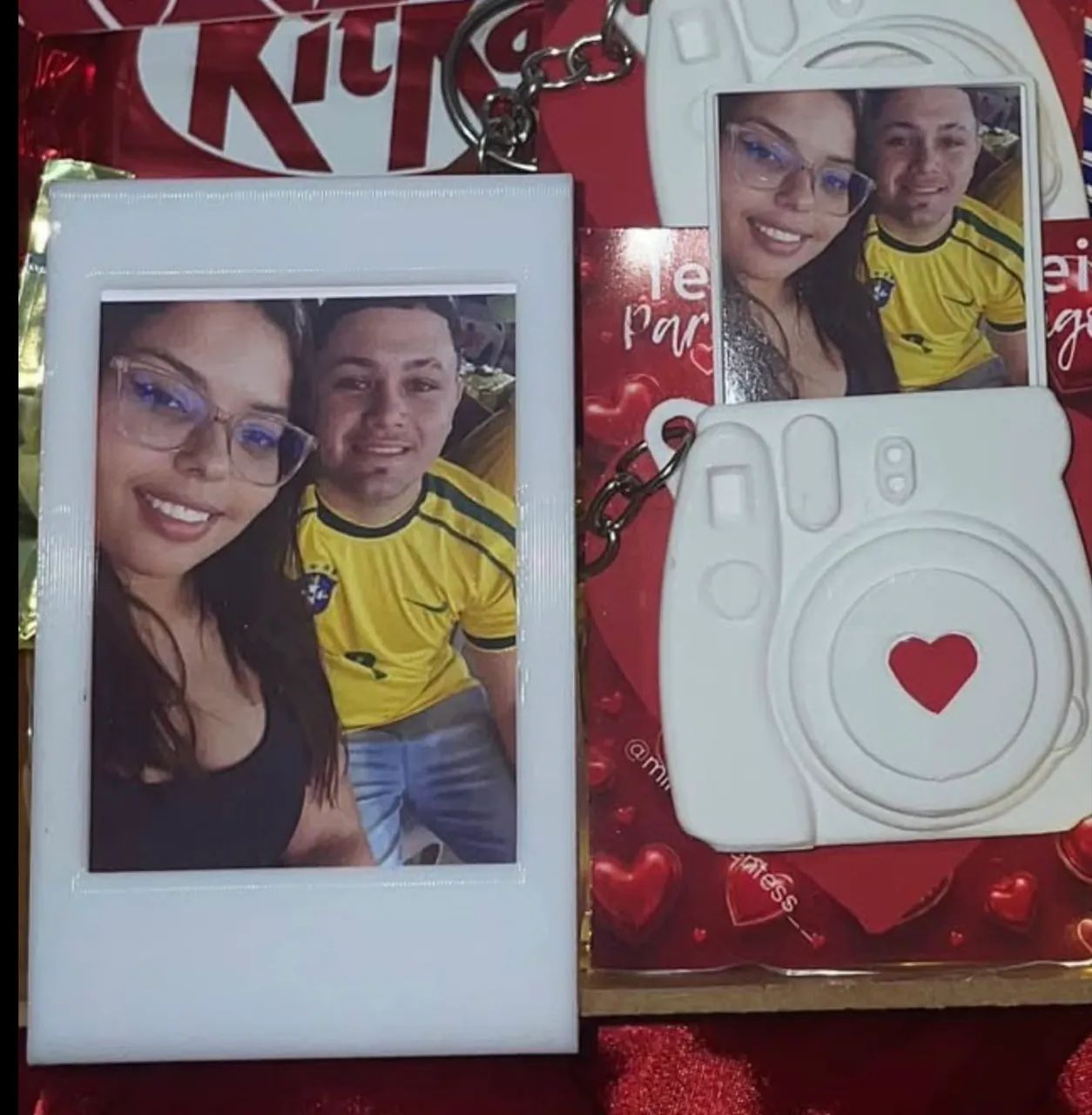 Chaveiro instax + polaroide 