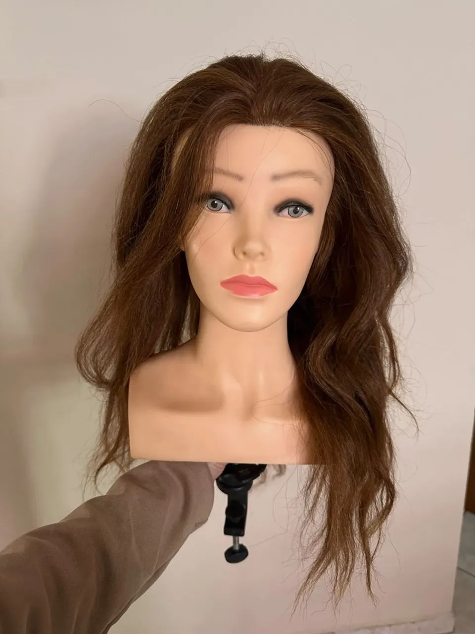 Boneca de Treino para penteados e tranças com cabelo humano