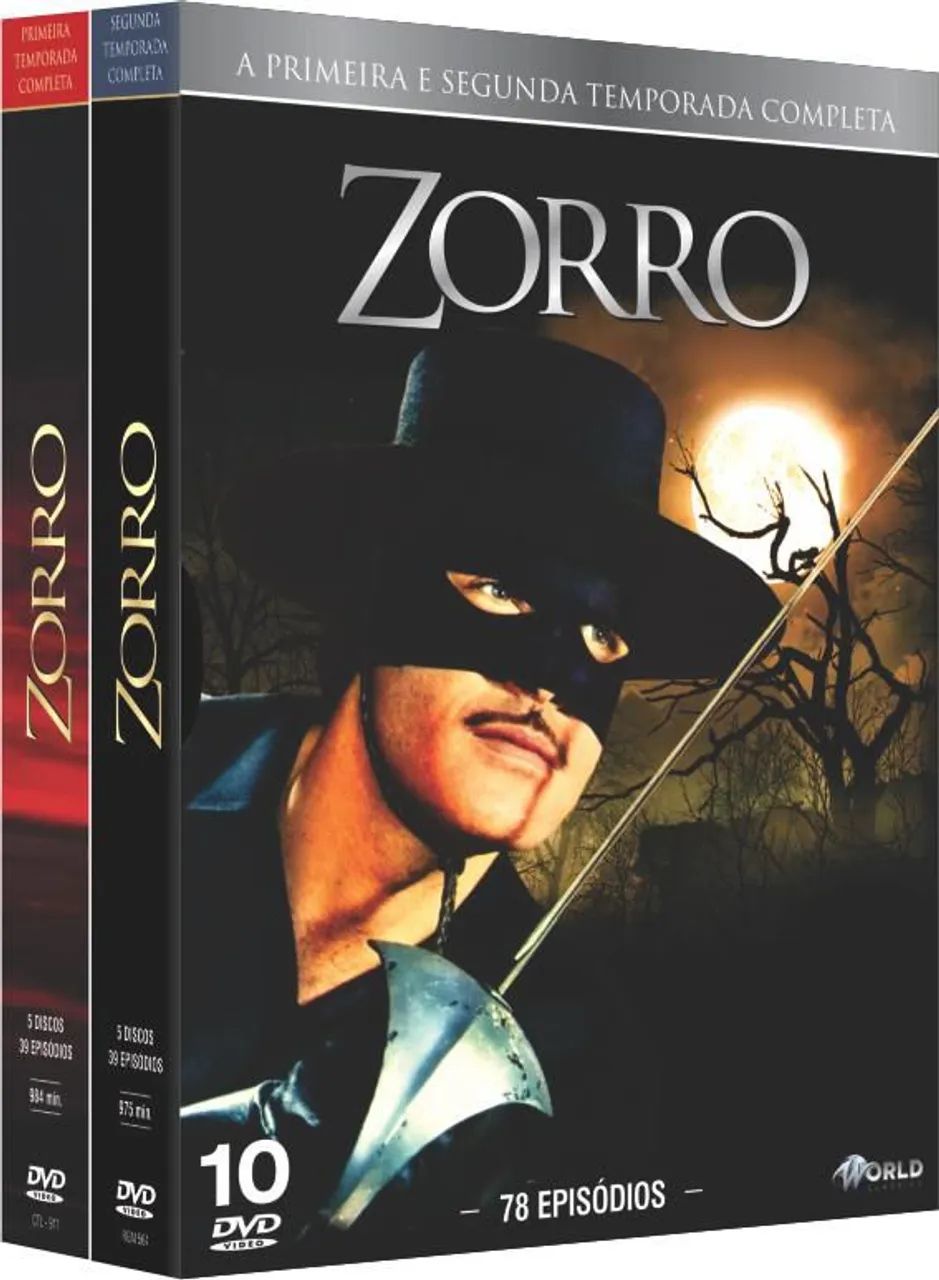 Zorro Box completo - DVD, Blu-Ray e Vídeo Cassete - Jardim Nove de