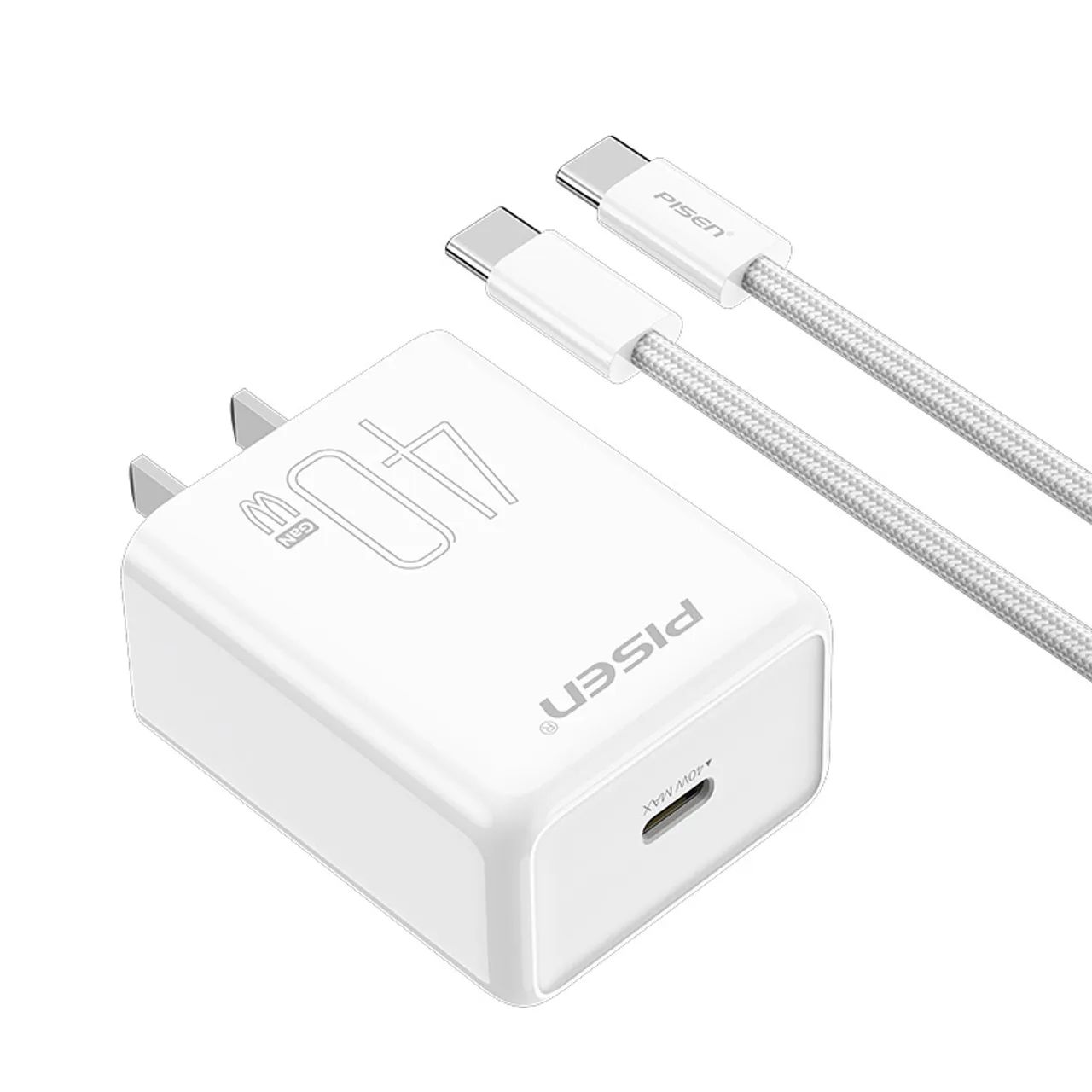 Carregador Gan 40w com cabo USB C