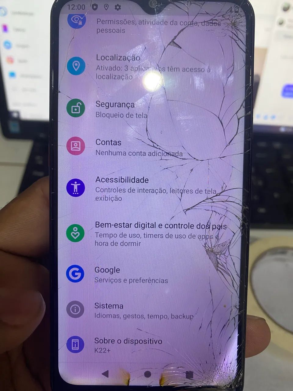 Vendo LG k22+ 64gb tela quebrada mais funcionando perfeitamente  - Foto 4