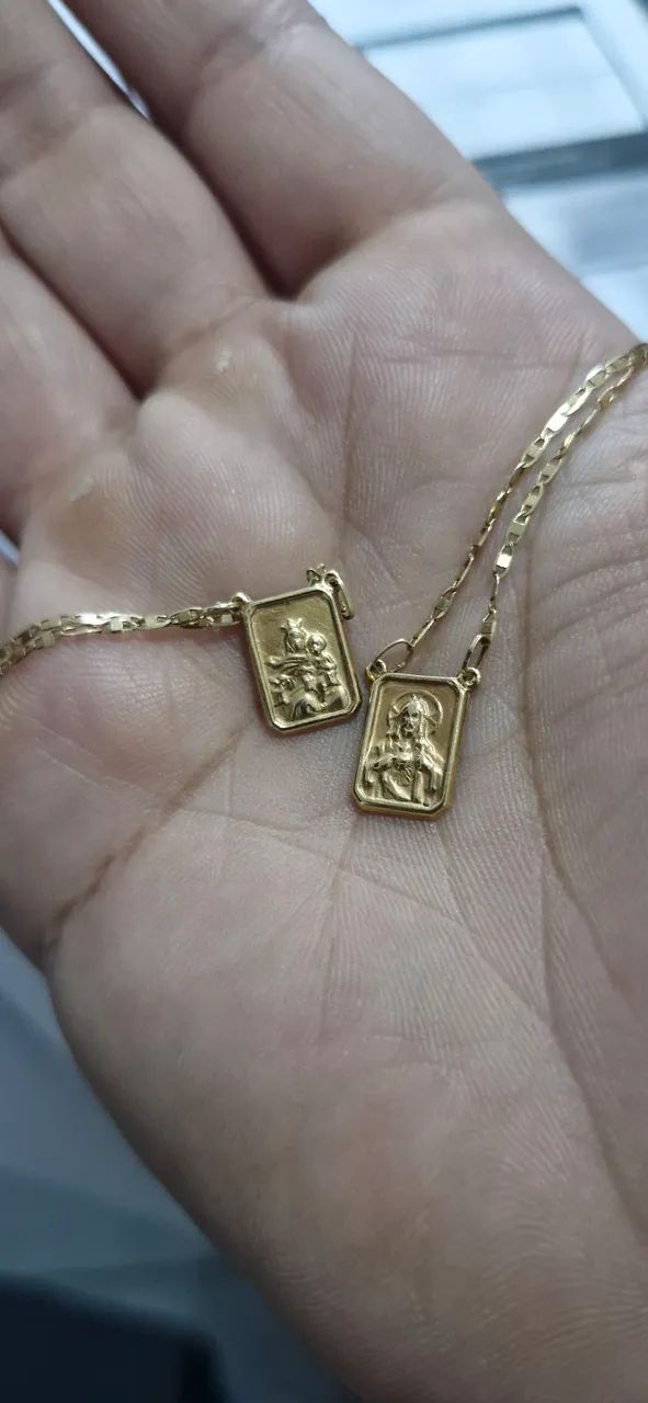 CORRENTE ESCAPULÁRIO PIASTRINE 60CM OURO 18K - Foto 4