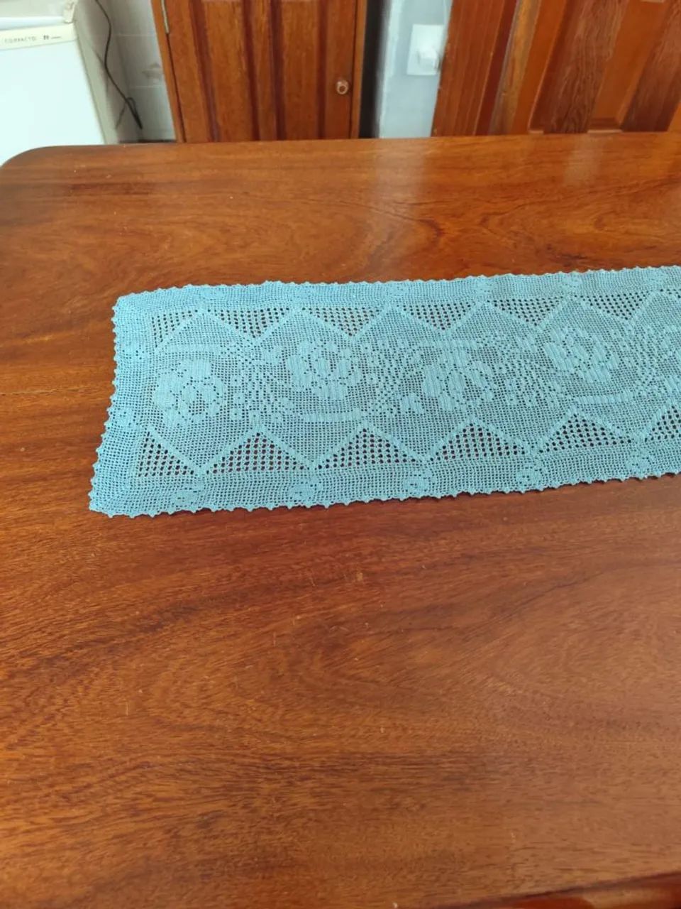 Caminho de mesa de  crochê filet  - Foto 2