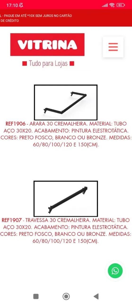 Arara cremalheira para Loja - Foto 4