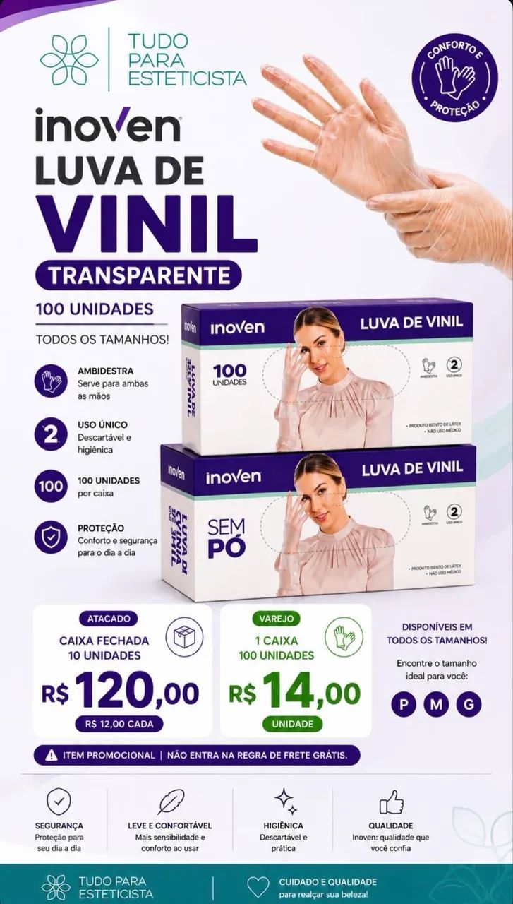 Luvas para procedimento  - Foto 3