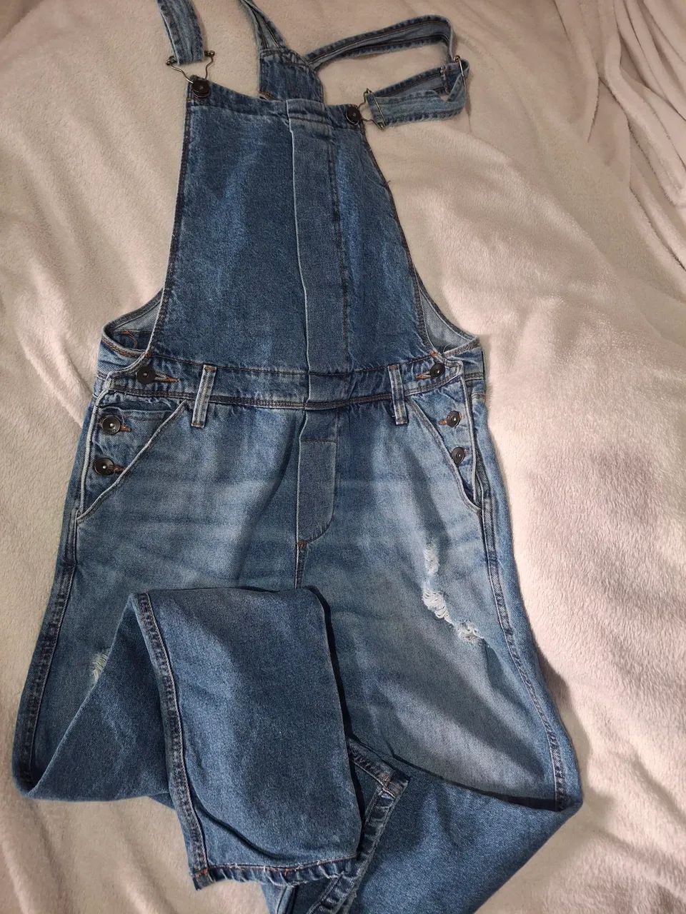 Macacão jardineira jeans khelf tm 38 - Foto 3