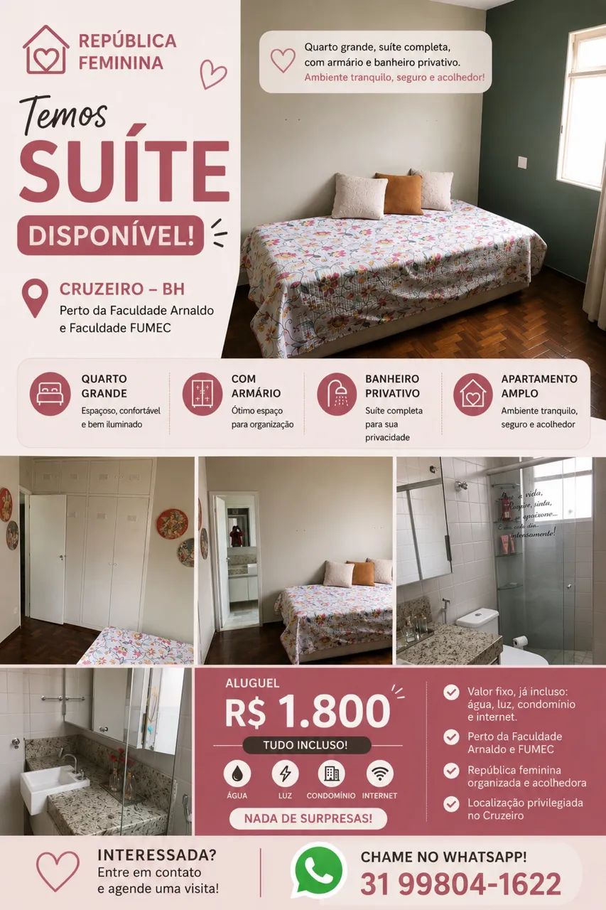 SUÍTE GRANDE, BAIRRO CRUZEIRO 