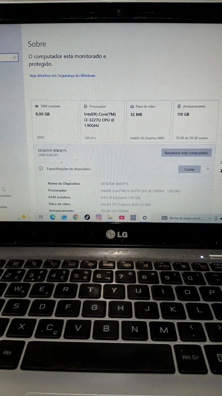 Vendo notebook LG ultrabook  core i3  3? geração  - Foto 4