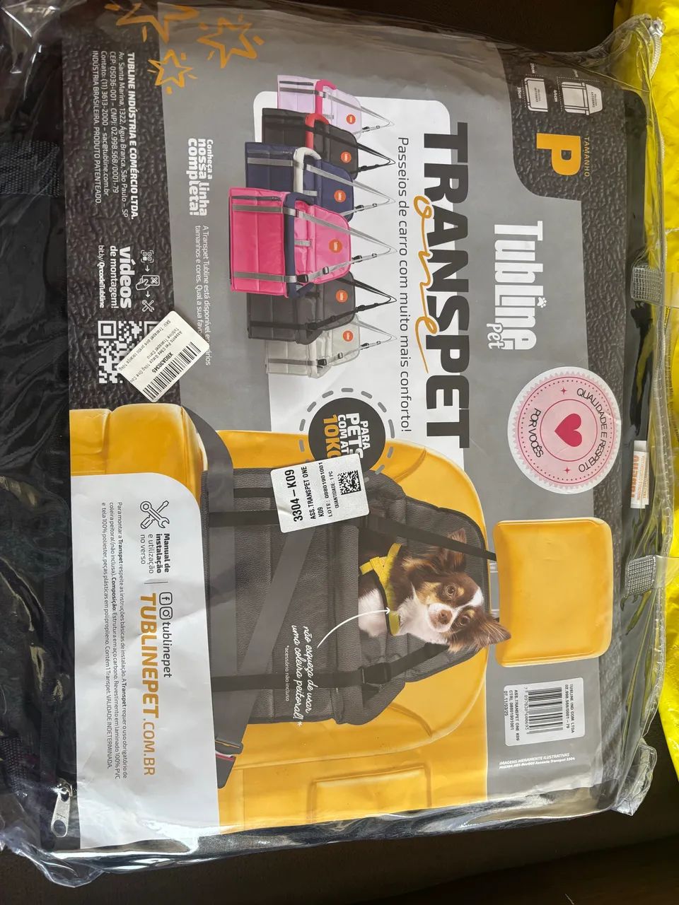 Assento Pet de couro Cães Gatos 10kg One  Tubline Transpet Carro