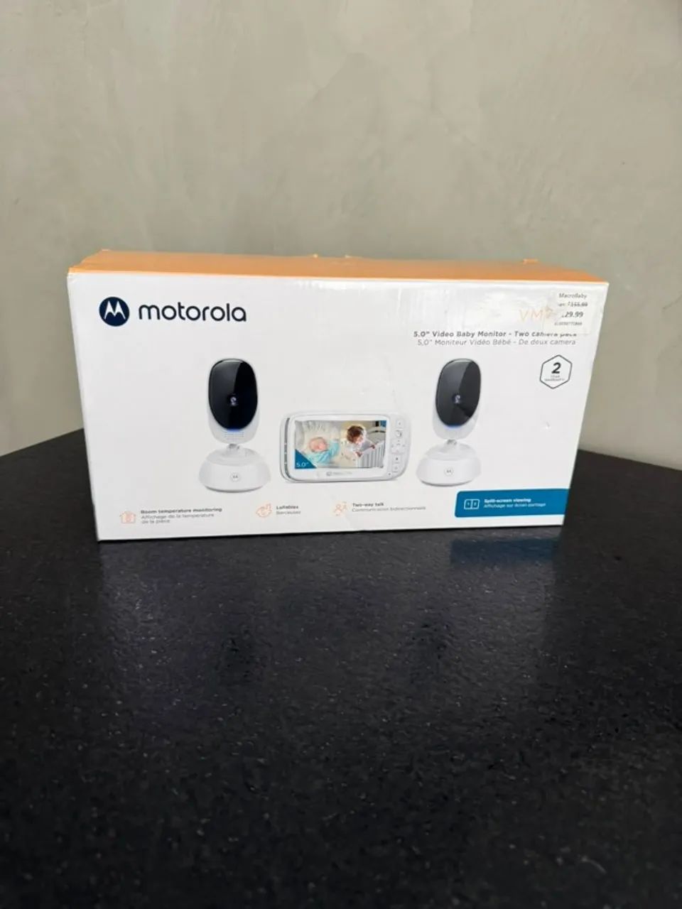 Babá Eletrônica Motorola VM75-2 dupla com 2 Câmeras na caixa + Monitor 5 polegadas - Foto 3