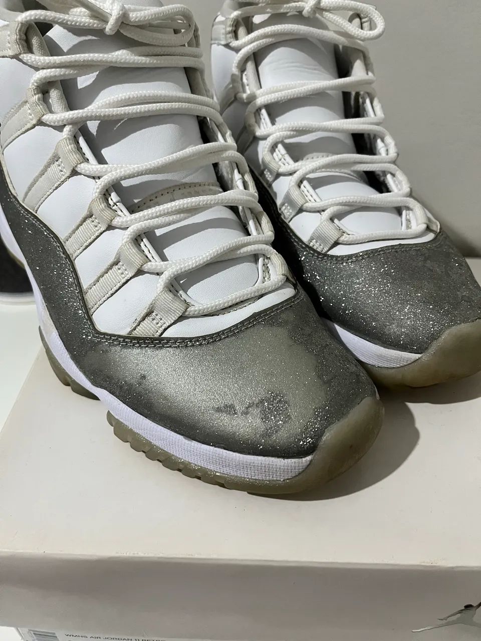 Air Jordan 11 Metallic Grey Silver 38 USADO 7/10 - Foto 4