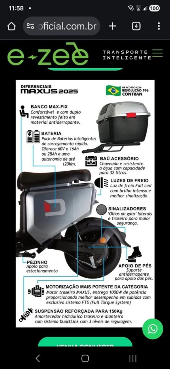 Scooter elétrica  - Foto 2